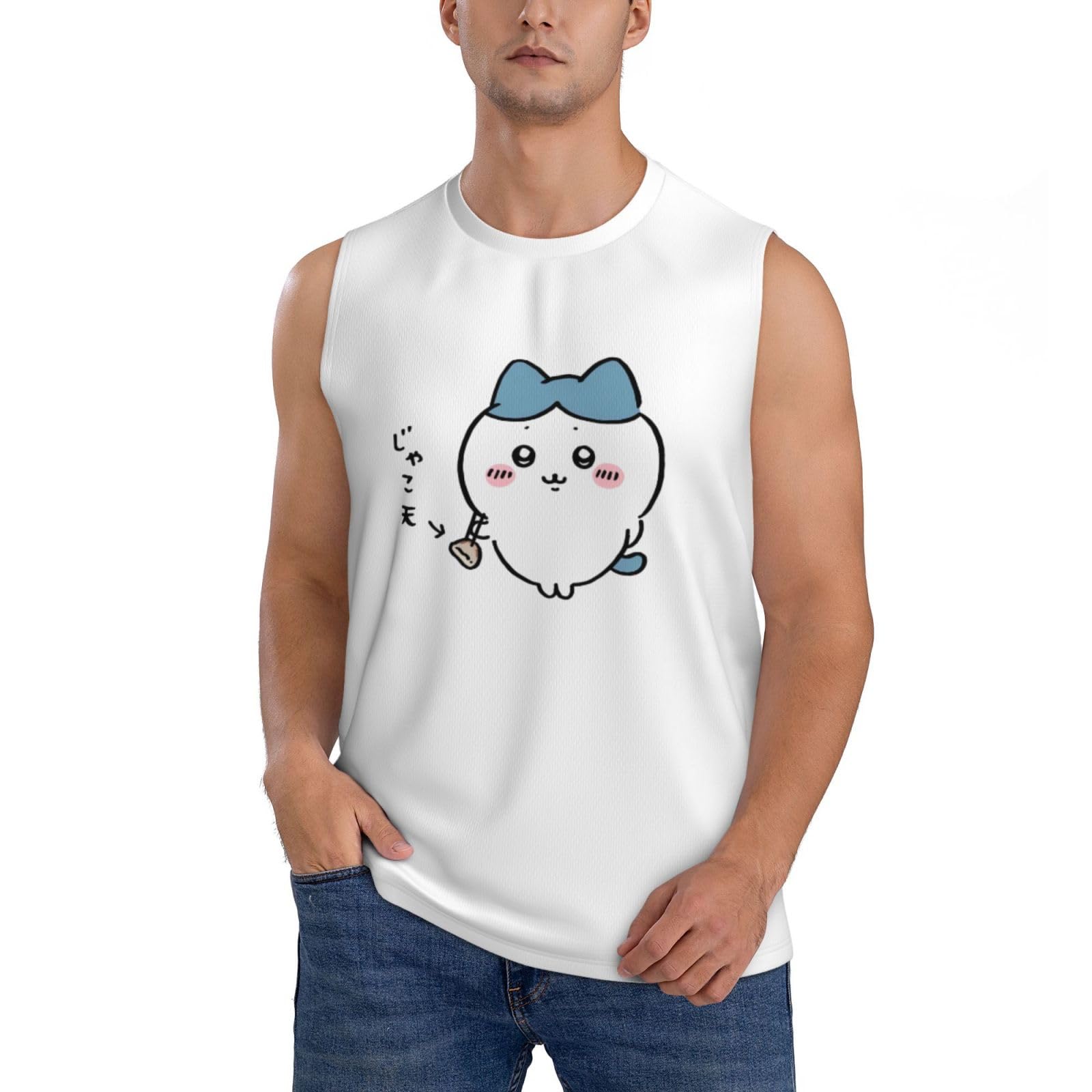 Amazon.co.jp: タンクトップ メンズ ちいかわ ハチワレ Tシャツ 肩だし